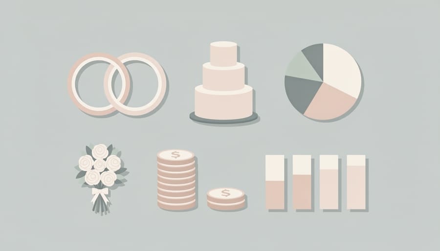 Still-life image of envelopes and a notebook on a wooden table with daisies as a budget planning symbol.
